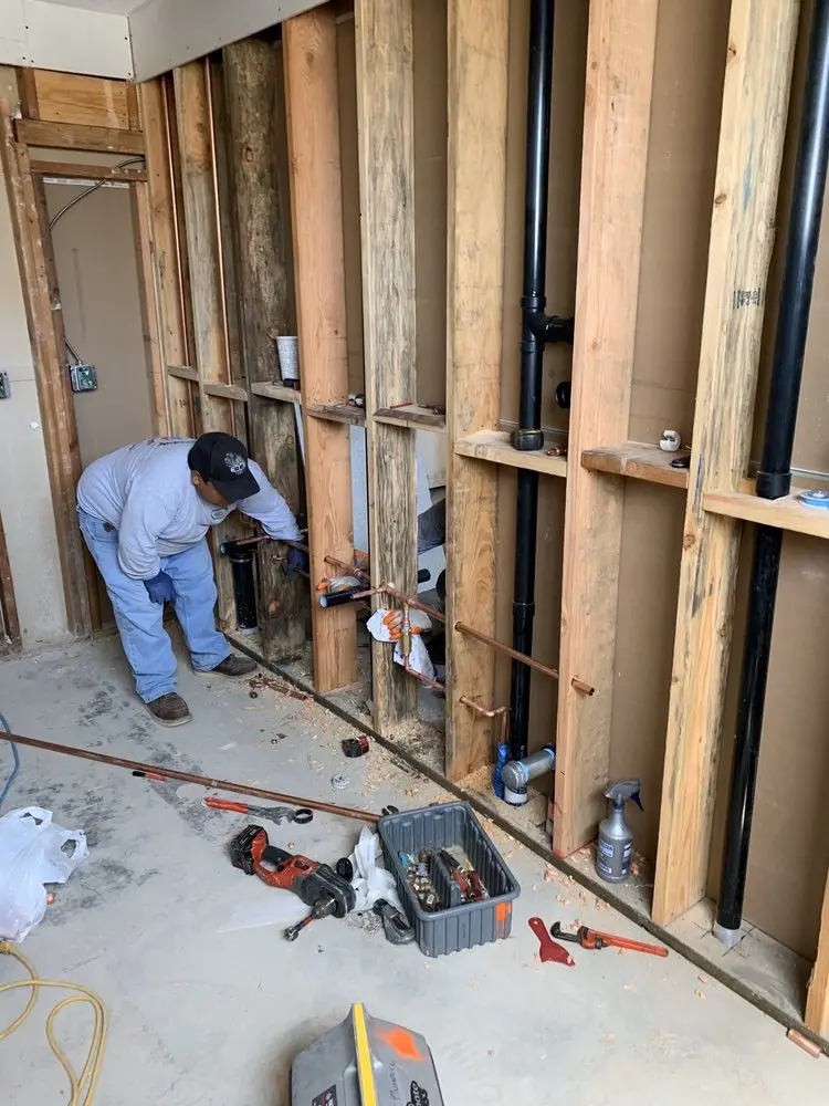 Commercial rough-in plumbing for Gas Line Repair in Bryan